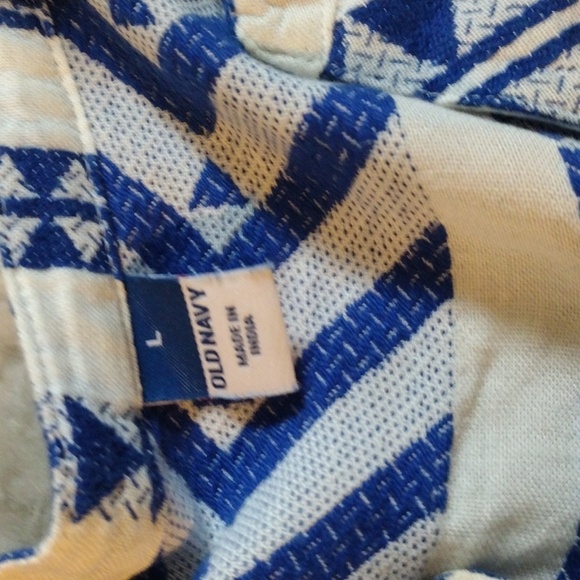 Old Navy Blue Boxy Short Sleeve Blouse - Picture 2 of 4